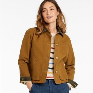 Ll Bean Women's Lightweight Field Chore Barn Jacket in Color Saddle